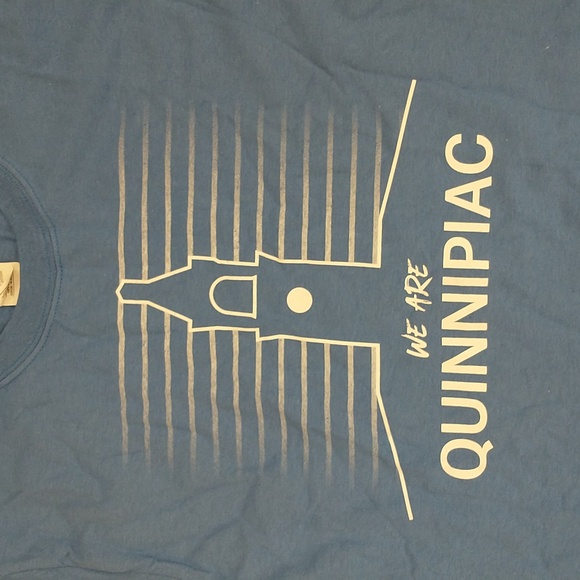 Two Quinnipiac University T Shirts sz Sm Tee Gold and Blue Bobcats Unisex - Picture 2 of 6